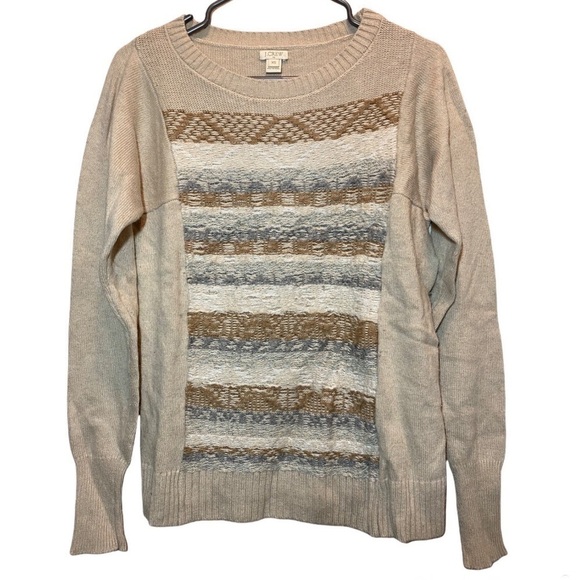 J.CREW Beige Printed All Day Wear Sweater size XS - Picture 5 of 8
